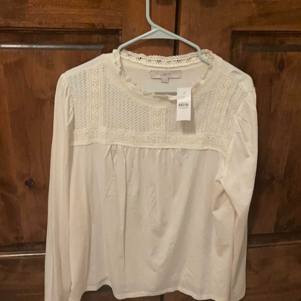 Loft cream colored long sleeve